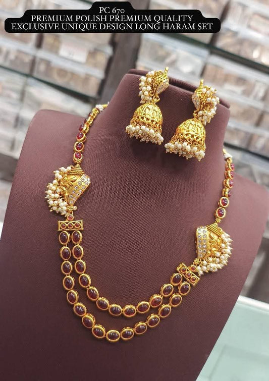 Masha Super Shine Gold Plated Necklace Set