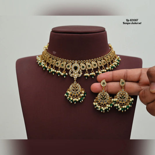Traditional Thread Gold Necklace Set